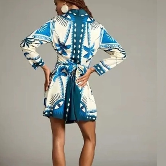 LAST ONE! New FARM Rio Long Sleeve Wrap Blazer Dress NWT - Picture 4 of 5